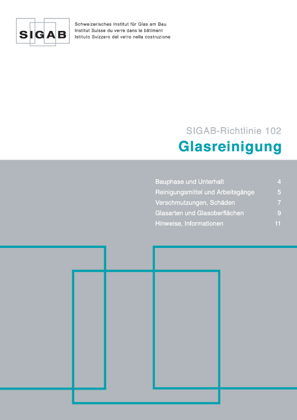 SIGAB-Richtlinie 102 «Glasreinigung»